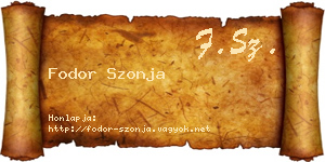 Fodor Szonja névjegykártya